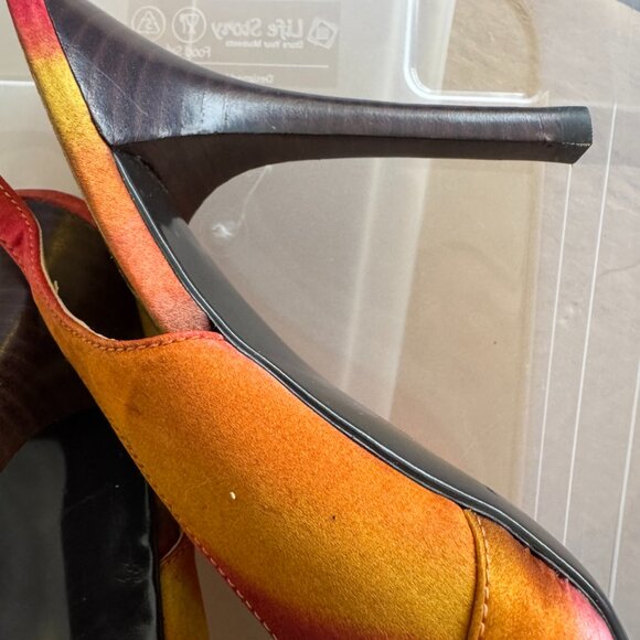 Vintage GUESS by Marciano Satin Rose Slingback Heels | Size 7M | NWOT - Picture 6 of 10